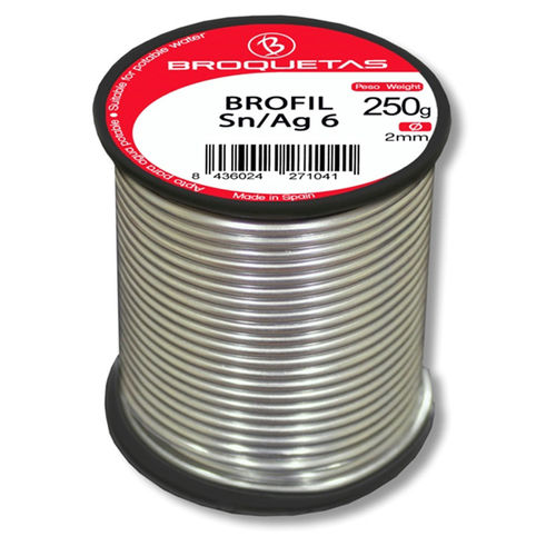 Bleifreier Schweißdraht - BROFIL Sn/Ag 6 - Broquetas - mit Heißgas / Kupfer