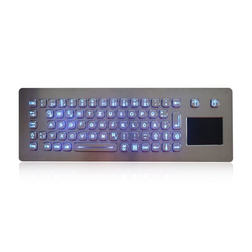 Einbaufähige Tastatur - K-TEK-A361TP-BL-DWP - Key Technology China Limited - 2 Maustasten / 70 Tasten / Touchpad