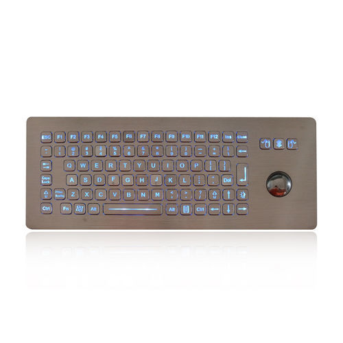 Einbaufähige Tastatur - K-TEK-B361-OTB-FN-BL-DWP - Key Technology China Limited - mit FN-Taste / 3 Maustasten / 86 Tasten