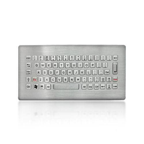 Einbaufähige Tastatur - K-TEK-B228-UT-DWP - Key Technology China Limited - 68 Tasten / für öffentliches und Internetterminal / für Industrieanwendungen
