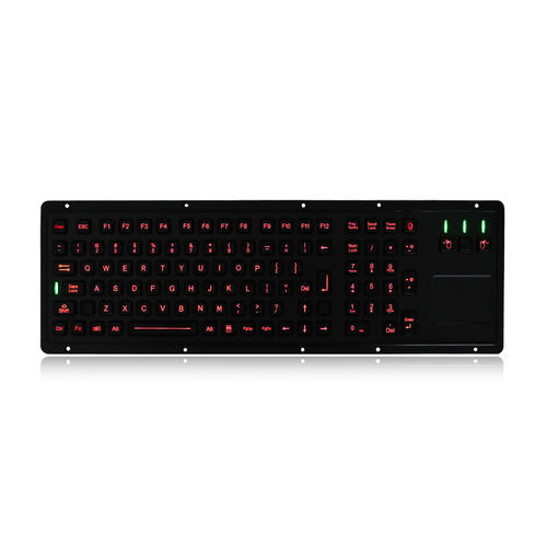 Einbaufähige Tastatur - K-TEK-M460TP-KP-FN-BL-BT - Key Technology China Limited - mit FN-Taste / 3 Maustasten / 106 Tasten