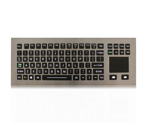 Einbaufähige Tastatur - K-TEK-M376TP-FN-BL-IL-DWP - Key Technology China Limited - mit FN-Taste / 2 Maustasten / 88 Tasten