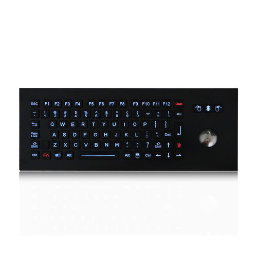 Einbaufähige Tastatur - K-TEK-M361-OTB-FN-BL-BT-DWP - Key Technology China Limited - 3 Maustasten / 85 Tasten / Trackball