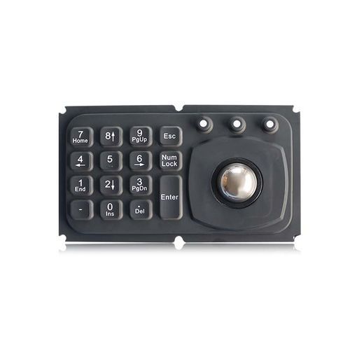 Trackball Nummernblock - K-TEK-M130-25-OTB-KP-OEM - Key Technology China Limited - 15 Tasten / einbaufähig / Silikongummi