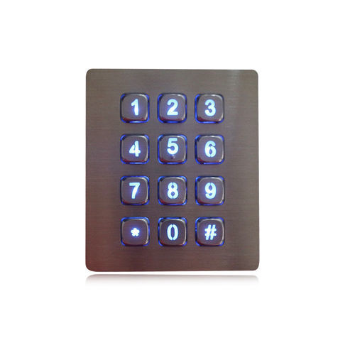 Nummernblock / 12 Tasten - K-TEK-A88KP-BL-DWP - Key Technology China Limited - einbaufähig / Metall / Edelstahl