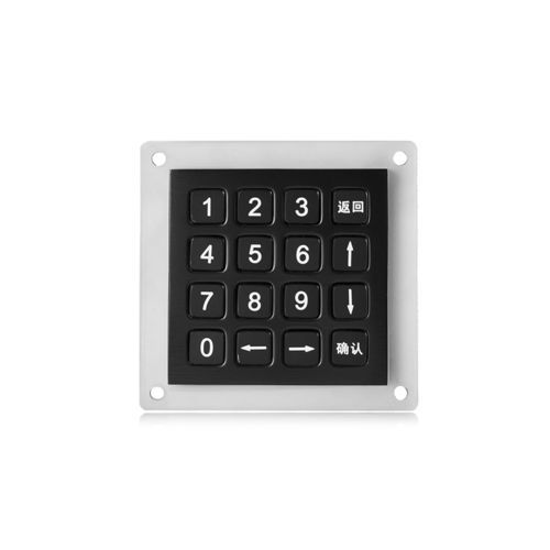 Nummernblock / 16 Tasten - K-TEK-B60KP-16-AC-BT-DWP - Key Technology China Limited - einbaufähig / Edelstahl / schwarzes Titan