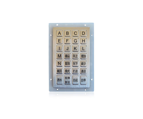 Nummernblock / 28 Tasten -  K-TEK-B138KP-28-AC-DWP - Key Technology China Limited - einbaufähig / gebürsteter Edelstahl / IP65