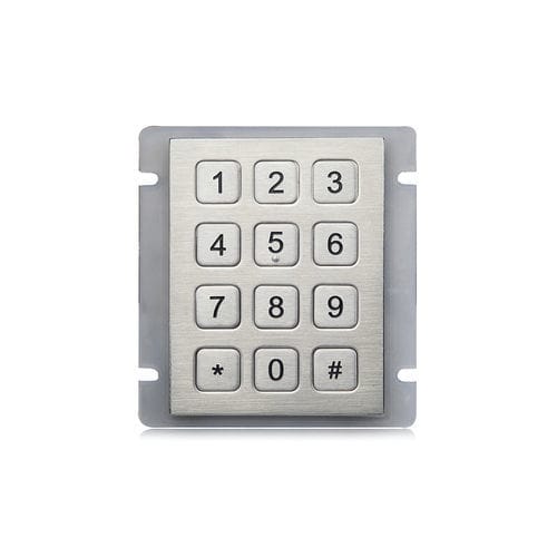 Nummernblock / 12 Tasten - K-TEK-A68KP-DWP - Key Technology China Limited - einbaufähig / Edelstahl / RS-232