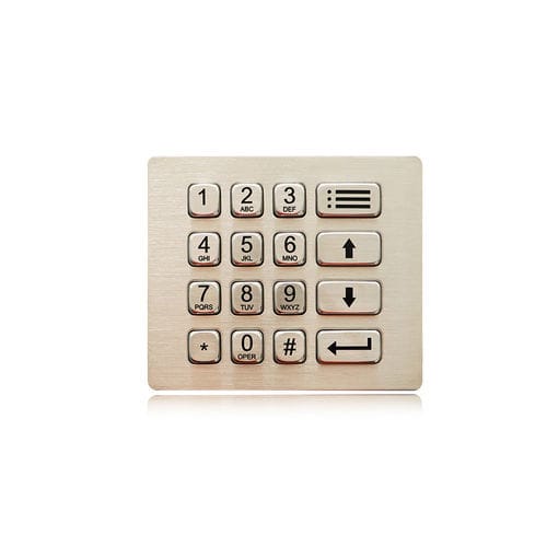 Nummernblock / 16 Tasten - K-TEK-A120KP-AC-DWP - Key Technology China Limited - einbaufähig / Edelstahl / IP66