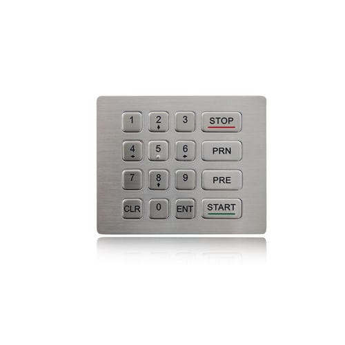 Nummernblock / 16 Tasten -  K-TEK-B120KP-AC-DWP - Key Technology China Limited - einbaufähig / Edelstahl / IP65