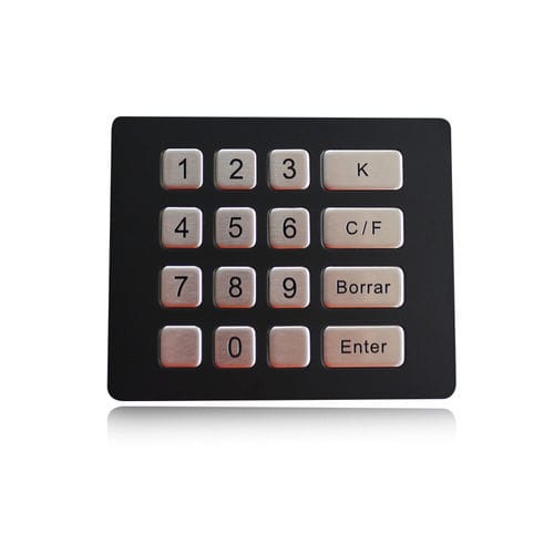 Nummernblock / 16 Tasten - K-TEK-B120KP-BT-DWP - Key Technology China Limited - einbaufähig / Metall / schwarzes Titan