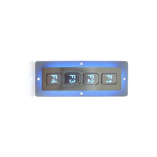 Nummernblock / 4 Tasten - K-TEK-B110FK-4-AC-BL-DWP - Key Technology China Limited - einbaufähig / Edelstahl / IP65