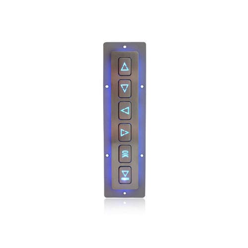 Nummernblock / 6 Tasten - K-TEK-B160FK-6-AC-BL-DWP - Key Technology China Limited - einbaufähig / Metall / IP65