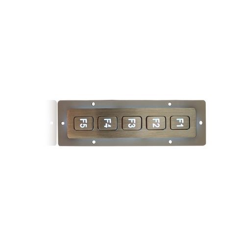 Nummernblock / 5 Tasten - K-TEK-B135FK-5-AC-BL-DWP - Key Technology China Limited - einbaufähig / Edelstahl / IP65