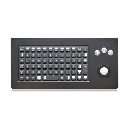 Einbaufähige Tastatur - K-TEK-M280-OTB-FN-ML-BT-DWP - Key Technology China Limited - mit FN-Taste / 3 Maustasten / Trackball