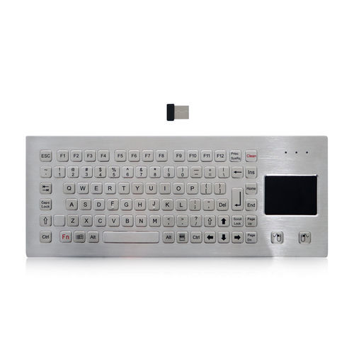 Tastatur / gebürsteter Edelstahl - K-TEK-B380TP-FN-DT-DWP-2.4G - Key Technology China Limited - Desktop / mit mechanischen Tasten / mit FN-Taste