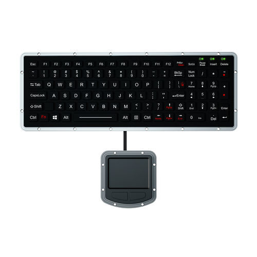 Einbaufähige Tastatur - K-TEK-M327KP-FN-BL-IT-ML-DWP + M73TP - Key Technology China Limited - Kohlenstoffkontakt / 101 Tasten / 2 Maustasten