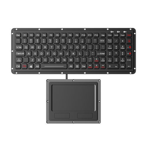 Einbaufähige Tastatur - K-TEK-M315KP-FN-BL-NV-151B+M125TP - Key Technology China Limited - mit FN-Taste / 2 Maustasten / 102 Tasten
