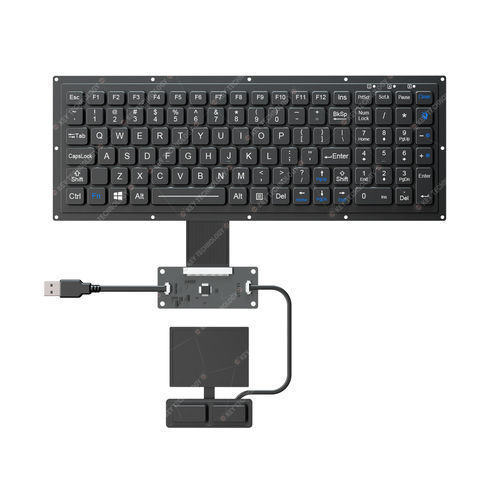 Einbaufähige Tastatur - K-TEK-M315KP-FN-BL-FC-KC+TP65-DML+2K - Key Technology China Limited - mit mechanischen Tasten / 2 Maustasten / 102 Tasten