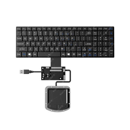 Einbaufähige Tastatur - K-TEK-V340KP-FN-BL-FC-SC-ANA-151B-DWP+M73TP - Key Technology China Limited - mit scissor switches / 2 Maustasten / mit FN-Taste