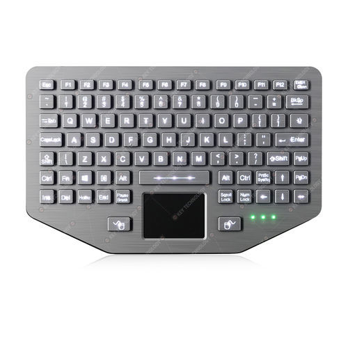 Edelstahltastatur - K-TEK-A285TP-FN-BL-ML-DWP - Key Technology China Limited - einbaufähig / mit mechanischen Tasten / 2 Maustasten