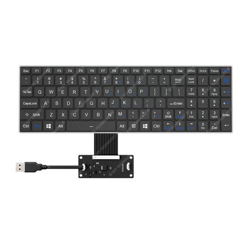 Einbaufähige Tastatur - K-TEK-V340KP-FN-BL-FC-SC-ML-DWP - Key Technology China Limited - mit scissor switches / 103 Tasten / für die Luftfahrt