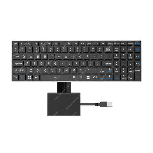 Einbaufähige Tastatur - K-TEK-V340KP-FN-BL-FC-SC-DWP+TP85-DML - Key Technology China Limited - mit scissor switches / 103 Tasten / für die Luftfahrt
