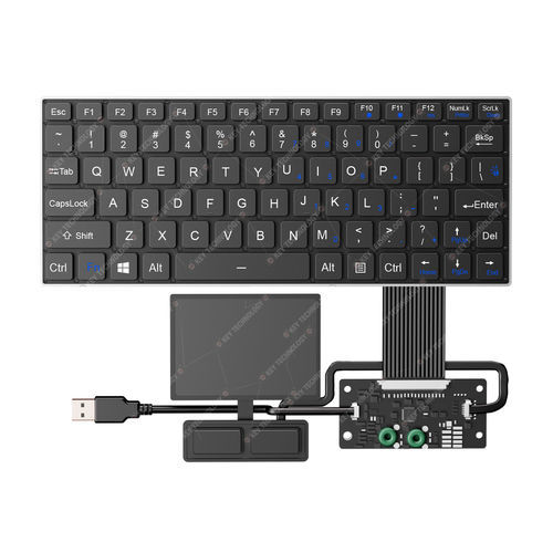 Einbaufähige Tastatur - K-TEK-V268-FN-BL-FC-SC-ANA-151B-DWP+TP85+2K - Key Technology China Limited - mit scissor switches / 2 Maustasten / 80 Tasten