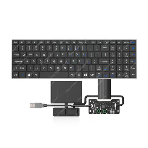 Einbaufähige Tastatur - K-TEK-V340KP-FN-BL-FC-SC-ANA-151B-DWP+TP85+2K - Key Technology China Limited - mit scissor switches / 103 Tasten / Touchpad