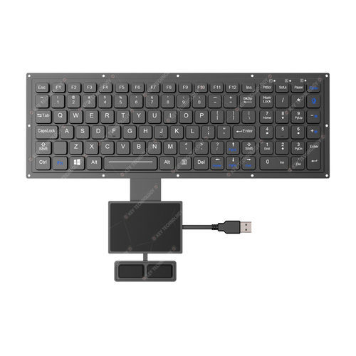 Einbaufähige Tastatur - K-TEK-M340KP-FN-BL-FC-KC+TP85-DML+2K-FC - Key Technology China Limited - Kohlenstoffkontakt / 102 Tasten / Touchpad