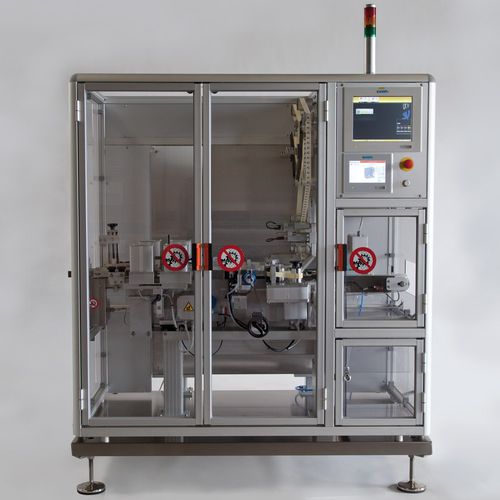 Automatische Etikettiermaschine - PHARMA TRACE SEAL - Etipack - für Kisten / für die Pharmaindustrie / fälschungssicher