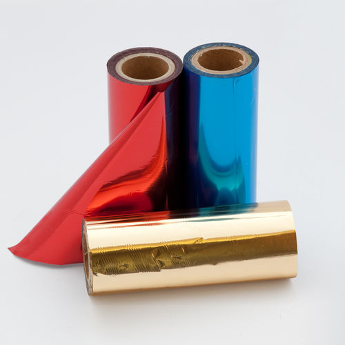Goldener Thermotransferband - Etipack - blau / schwarz