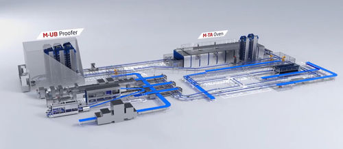 Lebensmittelproduktionsanlage für Gebäck - MECAFLEX - Mecatherm S.A. - für mehrschichtige Produkte / automatisiert