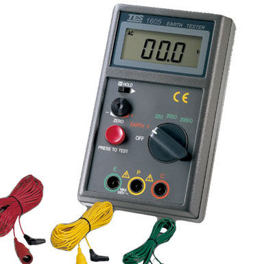 Erdleckstrom-Tester - TES-1605 - TES Electrical Electronic Corp. - Spannung / Erdungswiderstand / digital