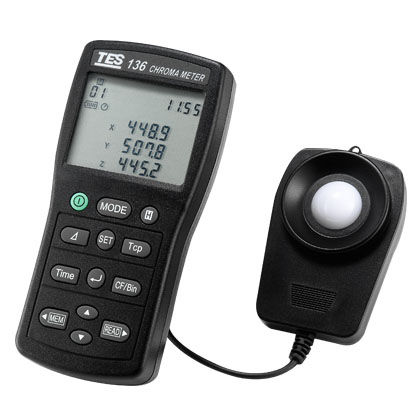 Tragbarer Chromameter - TES-136 - TES Electrical Electronic Corp. - für die Farbanalyse / zur Leuchtdichtemessung