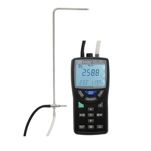 Pitotrohr-Anemometer - TES-314 series - TES Electrical Electronic Corp. - digital / tragbar / USB