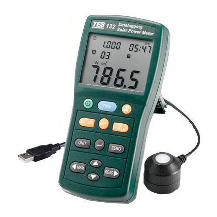Digitales Leistungsmessgerät - TES-132 - TES Electrical Electronic Corp. - tragbar / USB / für Photovoltaikanwendung