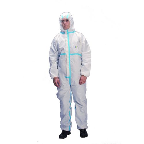 Chemikalienbeständiger Overall - PROTEX 5000 - IRUDEK 2000 S.L. - antistatisch / für die Medizintechnik / für Reinraum
