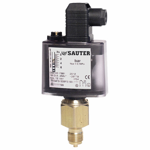 Druckschalter für Flüssigkeiten - DS series - Fr. Sauter AG - für Gas / für Dampf / Messing