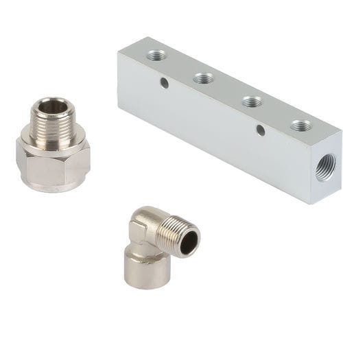 Standardanschluss - B200 series - A&T Fluid solutions - für Druckluft / Gewinde / rechtwinkelig