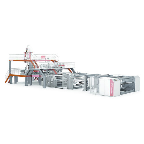 Mehrschicht-Extrusionsanlage - M3L-3500 - Jinming Machinery (Guangdong) Co., Ltd. - Flachfolien / für CCP