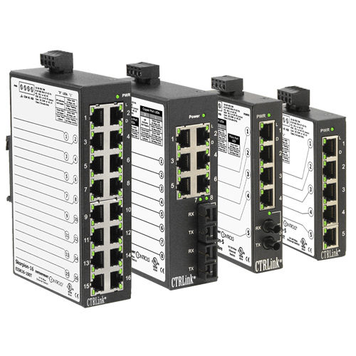 Ethernet-Switch / unmanaged - EISK Skorpion series - Contemporary Controls GmbH - 16 Ports / für DIN-Schiene / kompakt