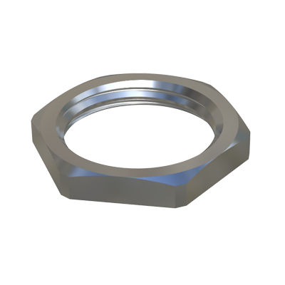 Sechseckige Mutter - PRTUM - ISC PLASTIC PARTS - flach / Metall