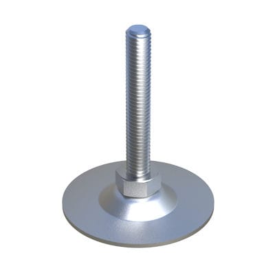 Maschinenfuß - LHVB - ISC PLASTIC PARTS - aus verzinktem Stahl / regelbar / für schwere Lasten