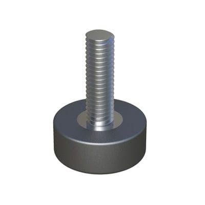 Maschinenfuß - AKAAK - ISC PLASTIC PARTS - aus verzinktem Stahl / Polypropylen / regelbar