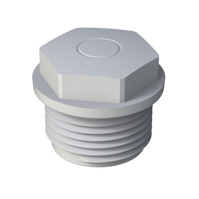 Sechseckiger Stopfen - PRTH - ISC PLASTIC PARTS - Gewinde / Polyethylen mit niedriger Dichte (LDPE)