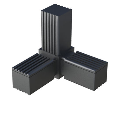 Quadratischer Rohrverbinder - THCYA - ISC PLASTIC PARTS - Stahl / Polyamid