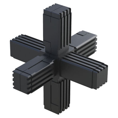Quadratischer Rohrverbinder - THCBA - ISC PLASTIC PARTS - Stahl / Polyamid