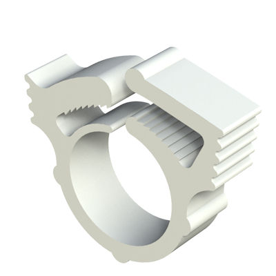 Polyamid-Schlauchschelle - MAZ - ISC PLASTIC PARTS - Doppelbacken-Zahnarretierungen / wiederverwendbar