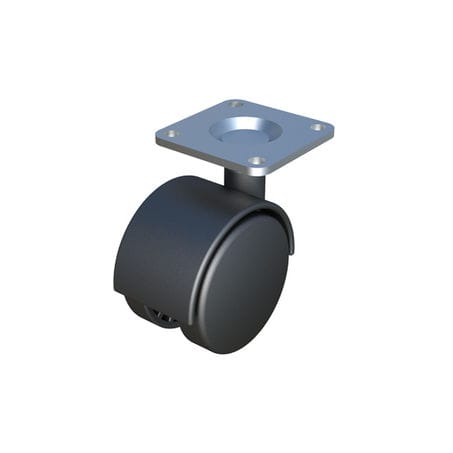 Bockrolle - RSIP - ISC PLASTIC PARTS - mit Grundplatte / Möbel / Stahl